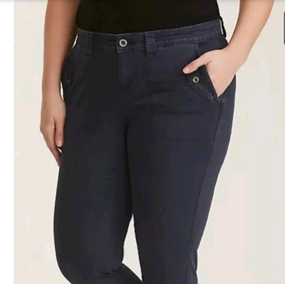 Torrid blue TWILL MILITARY CROP PANT -  size 20